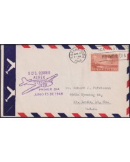 1948-FDC-184 CUBA REPUBLICA FDC 1948 8c AIRMAIL CORREO AEREO.
