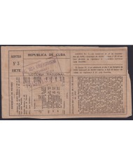 LOT-448 CUBA LOTTERY 1909. SORTEO Nº3. 30/ SEPT/ 1909. RARE.