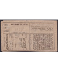 LOT-449 CUBA LOTTERY 1909. SORTEO Nº4. 9/ OCT/ 1909. RARE.
