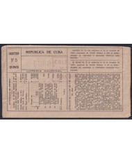 LOT-450 CUBA LOTTERY 1909. SORTEO Nº5. 20/ OCT/ 1909. RARE.