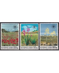 F-EX58713 CYPRUS KIBRIS MNH 1970 YEAR OF NATURE CONSERVATION FLOWER FLORES.