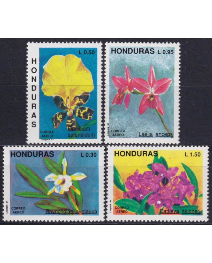 F-EX59516 HONDURAS MNH 1991 FLOWER FLORES ORCHID ORQUIDEAS.
