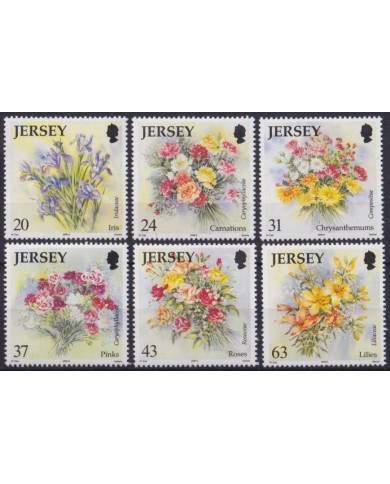 F-EX59973 ENGLAND UK JERSEY MNH 1998 ROSE IRIS LILLAS PINKS GARDENS FLOWER FLORES.