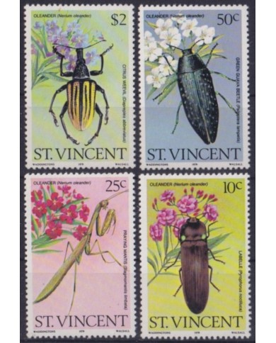 F-EX58505 ST VINCENT 1979 MNH INSECTS BEETLE.