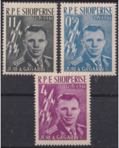 F-EX59609 ALBANIA MNH 1961 GAGARIN COSMOS ASTRONAUTICS SPACE.