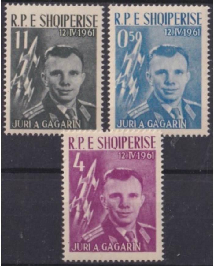F-EX59609 ALBANIA MNH 1961 GAGARIN COSMOS ASTRONAUTICS SPACE.