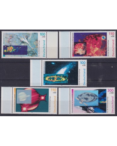 F-EX59612 GERMANY MNH 1999 HOLOGRAM SET RADAR SATELLITE SPACE ANDROMEDA GALAXY.