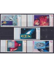 F-EX59612 GERMANY MNH 1999 HOLOGRAM SET RADAR SATELLITE SPACE ANDROMEDA GALAXY.