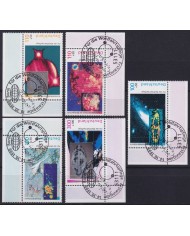 F-EX59599  GERMANY USED 1999 HOLOGRAM SET RADAR SATELLITE SPACE ANDROMEDA GALAXY.