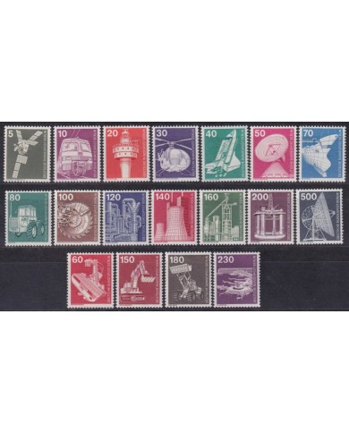 F-EX59618 GERMANY RFA MNH 1975-75 DEFINITIVE SET INDUSTRY RADAR RADIO SPACE.
