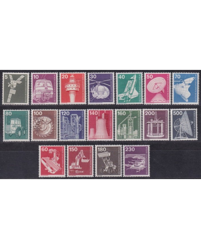 F-EX59618 GERMANY RFA MNH 1975-75 DEFINITIVE SET INDUSTRY RADAR RADIO SPACE.