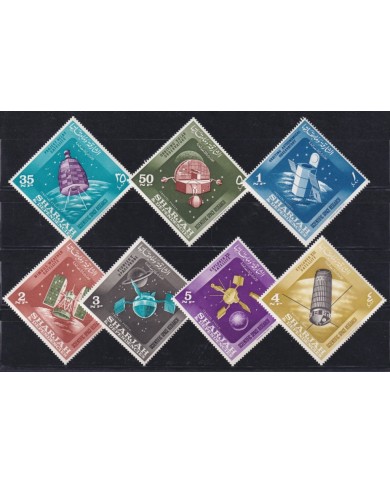 F-EX58465 SAUDI ARABIA SHARJAH MH 1965 SCIENTIFIC SPACE RESEARCH SATELLITE. F-EX58465 SAUDI ARABIA SHARJAH MH 1965 SCIENTIFIC SPACE RESEARCH SATELLITE.