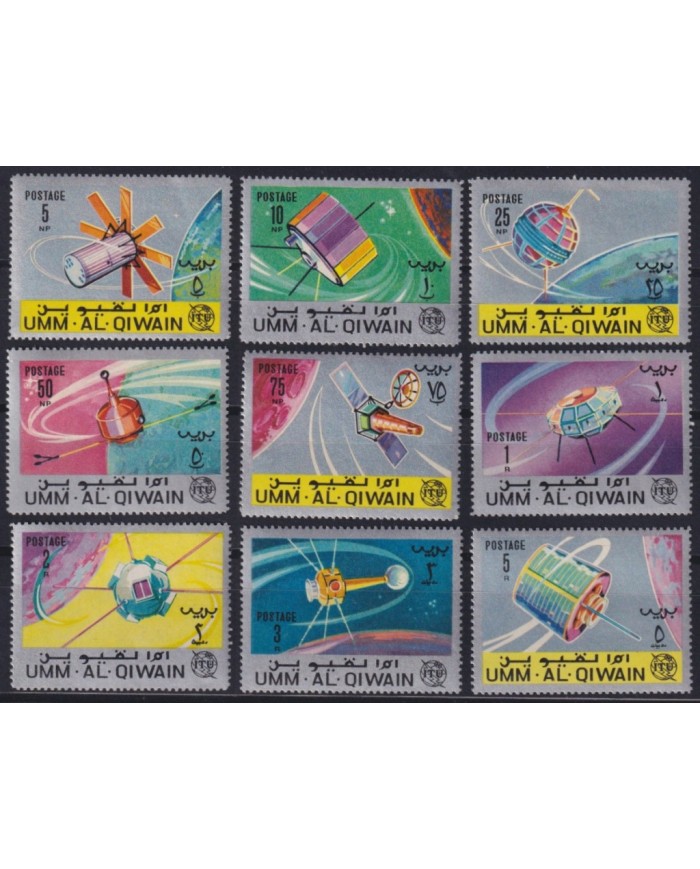 F-EX59628 SAUDI ARABIA UMM AL QIWAIN MNH 1965 IUT SCIENTIFIC SPACE RESEARCH SATELLITE.