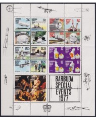 F-EX58468 BARBUDA MNH 1977 SPECIAL EVENTS SHIP ZEPPELIN RUBENS SPACE COSMOS.