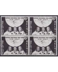 F-EX59632 BELGUM BELGIQUE MNH 1969 MOON LANDING SPACE COSMOS BLOCK 4.