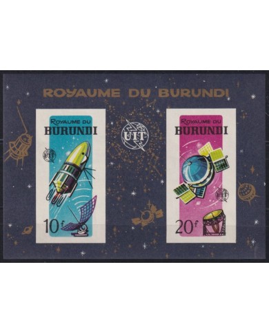 F-EX58470 BURUNDI MNH 1965 IUT IMPERF SCIENTIFIC SPACE EXPLORATION SATELLITE COSMOS.