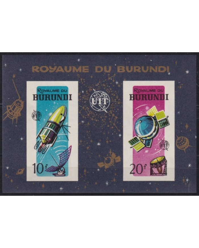 F-EX58470 BURUNDI MNH 1965 IUT IMPERF SCIENTIFIC SPACE EXPLORATION SATELLITE COSMOS.