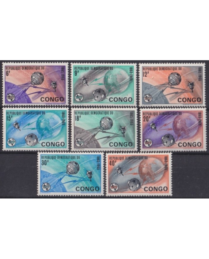 F-EX59653 CONGO MH 1965 IUT SATELLITE COMMUNICATIONS SCIENTIFIC SPACE COSMOS. F-EX59653 CONGO MH 1965 IUT SATELLITE COMMUNICATIONS SCIENTIFIC SPACE COSMOS.