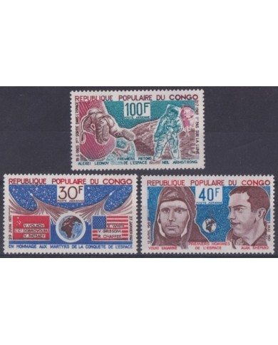 F-EX59654 CONGO MNH 1974 GAGARIN ARMSTRONG LEONOV SCIENTIFIC SPACE COSMOS.