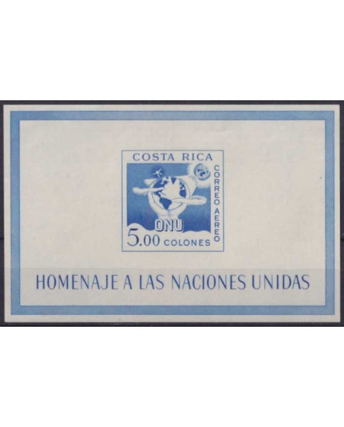 F-EX59661 COSTA RICA MNH 1961 HOMENAJE NACIONES UNIDAS EARTH ASTRONAUTICS.