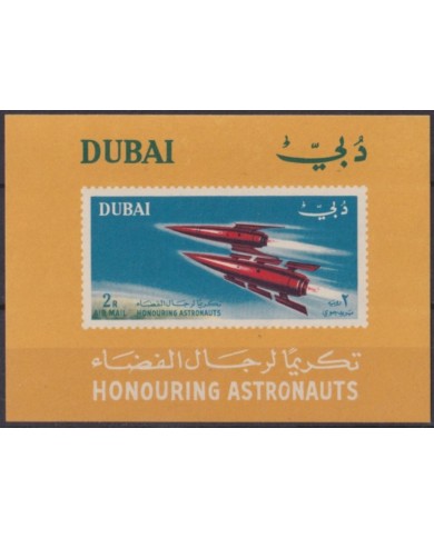F-EX59664 DUBAI MNH 1991 HONOURING ASTRONAUTS ROCKET COSMOS SPACE.