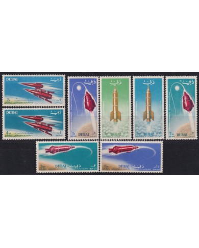 F-EX58474 DUBAI MNH 1991 HONOURING ASTRONAUTS ROCKET COSMOS SPACE.
