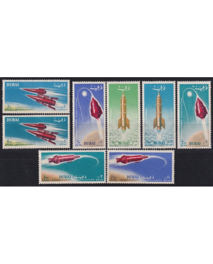 F-EX58474 DUBAI MNH 1991 HONOURING ASTRONAUTS ROCKET COSMOS SPACE.