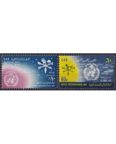 F-EX59673 EGYPT UAR MH 1962 METEOROLOGICAL WORLD DAY ROCKET COSMOS SPACE.