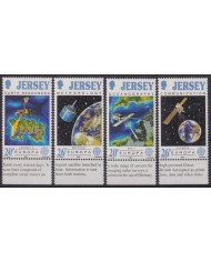 F-EX59683 JERSEY UK ENGLAND MNH 1991 EUROPA CEPT ROCKET SPACE EARTH PLANET.
