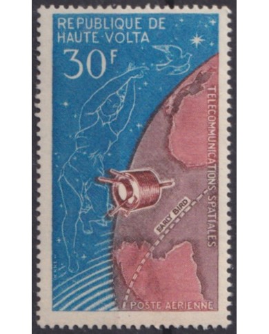 F-EX59691 UPPER VOLTA MNH 1965 EARTHLY BIRD SATELLITE COSMOS SPACE.