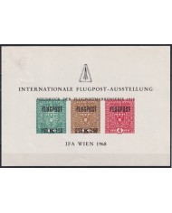 F-EX58467 AUSTRIA 1968 INTERNATONAL AIRMAIL EXPO CINDERELLA.