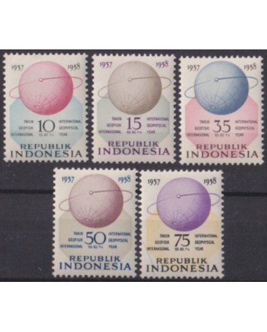 F-EX59914 INDONESIA MNH 1958 GEOPHYSICAL YEAR SATELLITE SPACE COSMOS ASTRONOMY.