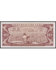 1968-BK-42 CUBA 10$ 1968 MAXIMO GOMEZ XF LIGERO DOBLEZ CASI IMPERCEPTIBLE AL CENTRO.