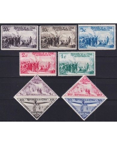 1935-99 CUBA REPUBLICA 1935 MNH NOT ISSUE SOCIEDAD COLOMBISTA COLUMBUS DISCOVERY SHIP.