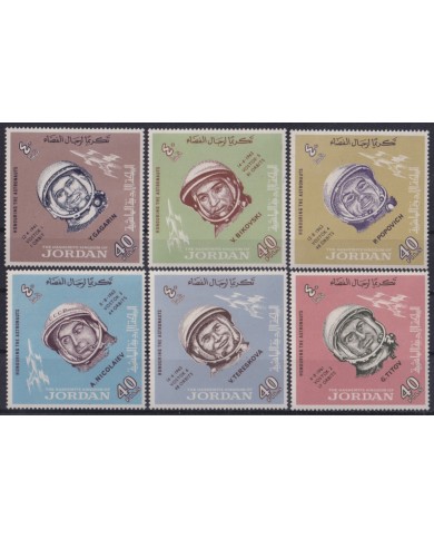F-EX59638 TRANSJORDAN JORDAN 1964 MH RUSSIA ASTRONAUTS SPACE COSMOS.