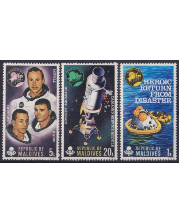 F-EX59929 MALDIVES IS MNH 1965 APOLLO XIII RETURN SATELLITE SPACE COSMOS.