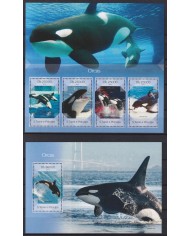 F-EX58328 SAO TOME I PRINCIPE MNH 2014 MARINE WILDLIFE ORCAS WHALE FISH.