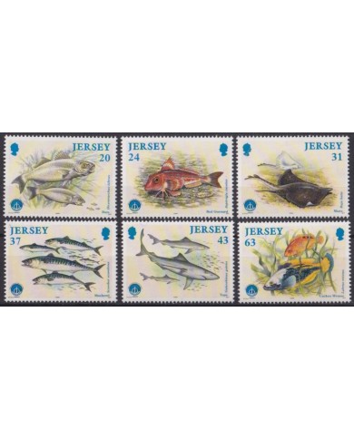 F-EX59983 UK ENGLAND JERSEY MNH 1998 MARINE WILDLIFE SHARK MACKEREL FISH OCEAN YEAR.