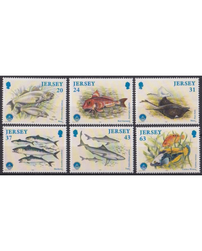 F-EX59983 UK ENGLAND JERSEY MNH 1998 MARINE WILDLIFE SHARK MACKEREL FISH OCEAN YEAR.