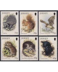 F-EX59976 UK ENGLAND JERSEY MNH 1990 WILDLIFE HEDGEHOG SQUIRREL.