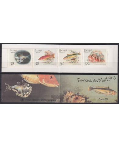 F-EX58508 MADEIRA PORTUGAL MNH 1989 MARINE WILDLIFE FISH BOOKLED.