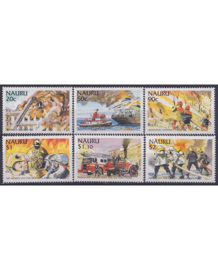 F-EX56229 NAURU MNH 1990 INTERNATIONAL FIREFIGTHING CAR.