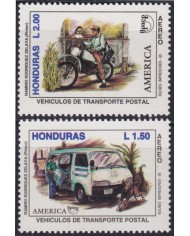 F-EX59502 HONDURAS MNH 1995 UPAEP POSTAL VEHICLE BUS CAR MOTO.