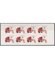 F-EX56457 PORTUGAL MNH 1989 BOOKLED GREETING POSTAL VEHICLE BUS CAR.