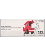 F-EX56457 PORTUGAL MNH 1989 BOOKLED GREETING POSTAL VEHICLE BUS CAR.
