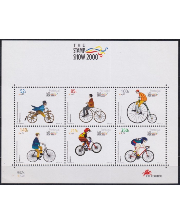 F-EX55808 PORTUGAL MNH 2000 INTERNATIONAL UNION CYCLING CYCLE.