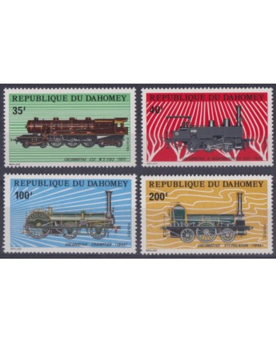 F-EX56461 DAHOMEY MNH 1974 OLD RAILROAD RAILWAYS FERROCARRIL CHEMIS DE FER.