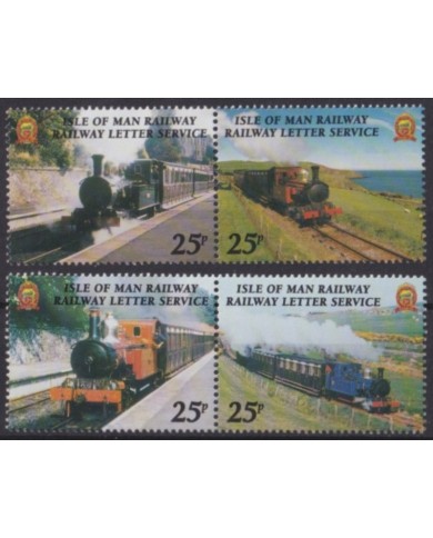 F-EX59982 MAN IS ENGLAND UK UNITED KINDOM MNH RAILROAD CHEMIS DE FER RAILWAYS FERROCARRIL.