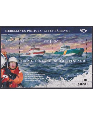 F-EX59424 FINLAND SUOMI MNH 2012 LIFEBOAR SAVE SHIO BOAT SHIP RESCUE SERVICE.