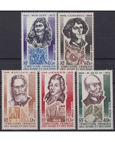 F-EX60166 AFARS ET ISSAS SOMALIA 1973 MNH COPERNICUS KOCH JENNER MOLIERE +25€.